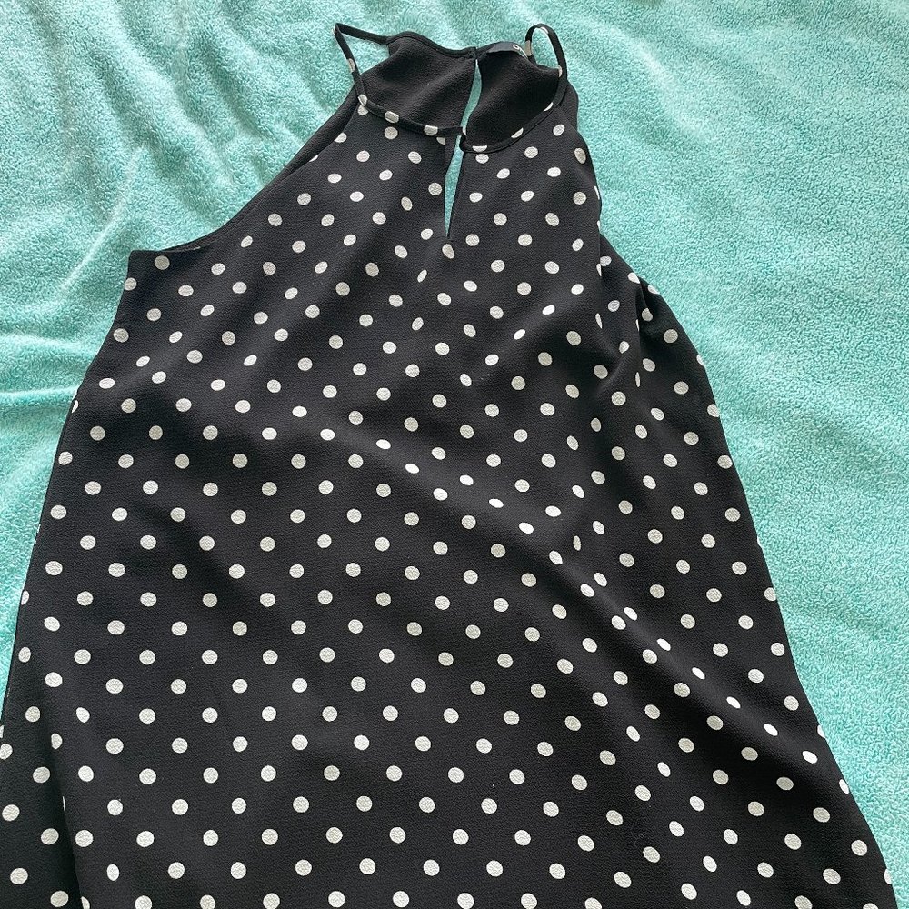 ONLY Black and White Polka Dot Shift Mini Dress